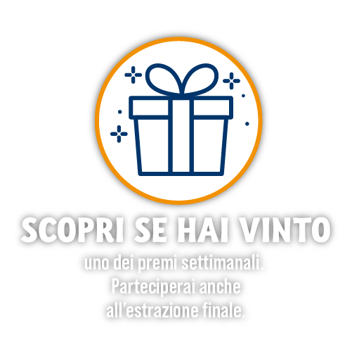 Scpri se hai vinto uno dei premi settimanali. Parteciperai anche all'estrazione finale.
